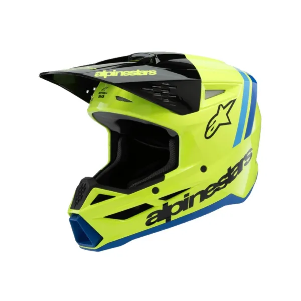 Дитячий ендуро шолом Alpinestars SM3 Radium жовто-чорно-синій
