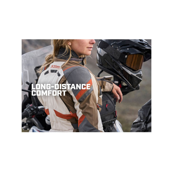 Жіноча текстильна мотоциклетна куртка Klim Artemis коричнево-помаранчева