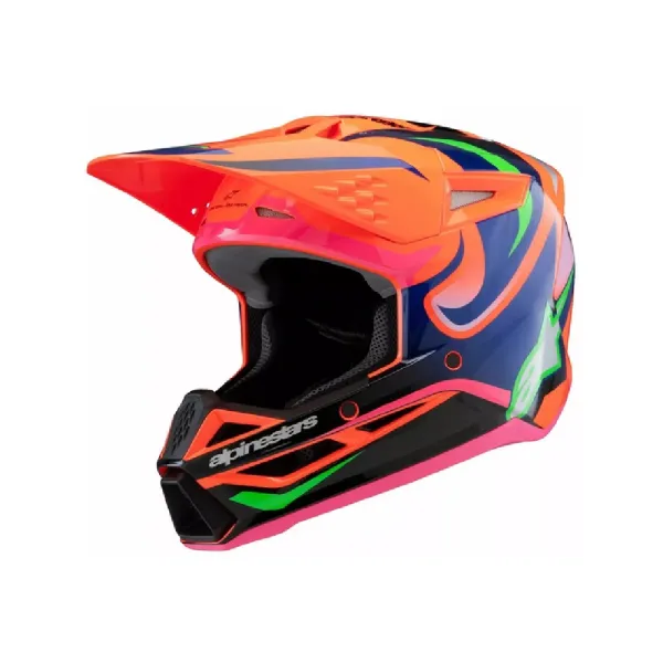 Каска ендуро дитяча Alpinestars SM3 Deegan помаранчево-рожево-фіолетова