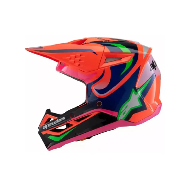 Каска ендуро дитяча Alpinestars SM3 Deegan помаранчево-рожево-фіолетова