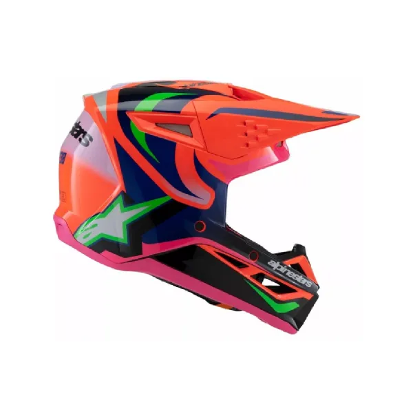 Каска ендуро дитяча Alpinestars SM3 Deegan помаранчево-рожево-фіолетова