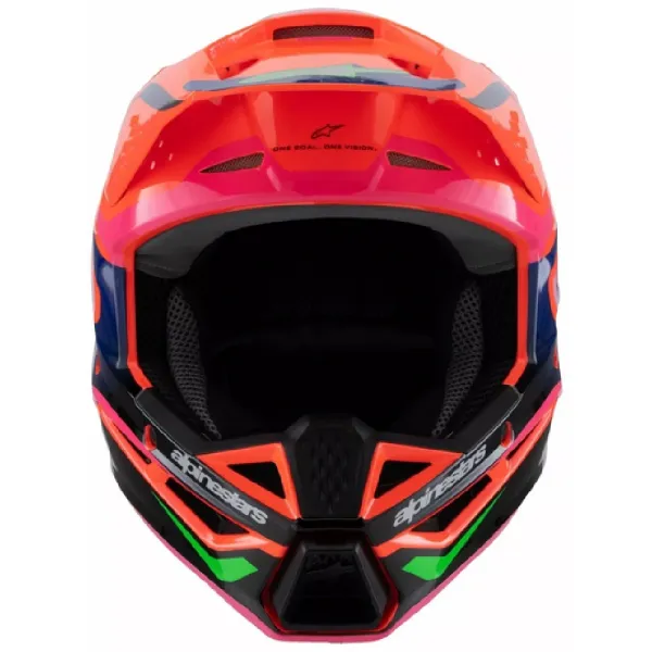 Каска ендуро дитяча Alpinestars SM3 Deegan помаранчево-рожево-фіолетова