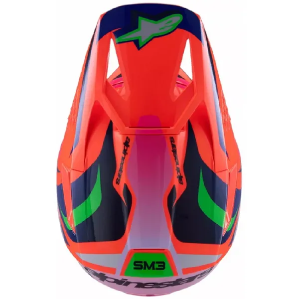 Каска ендуро дитяча Alpinestars SM3 Deegan помаранчево-рожево-фіолетова