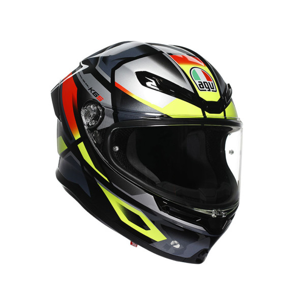Інтегральний шолом AGV K6 S Erazer чорний-червоний-жовтий