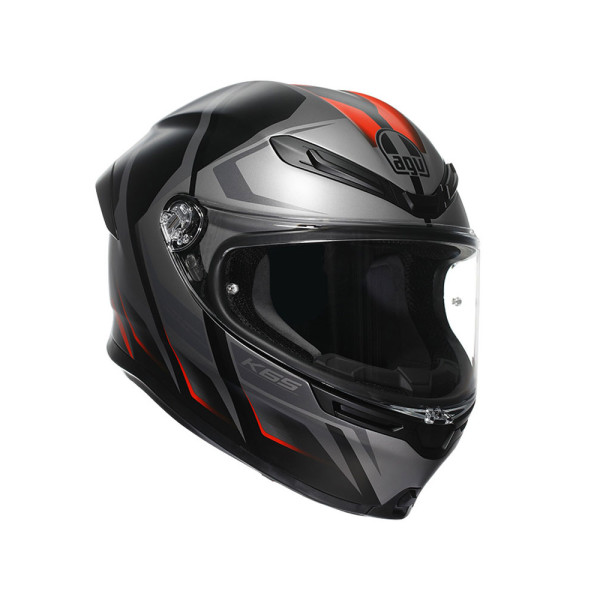 Інтегральний шолом AGV K6 S Karve чорний-сірий-червоний матовий