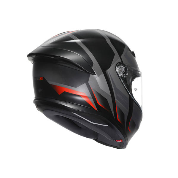 Інтегральний шолом AGV K6 S Karve чорний-сірий-червоний матовий