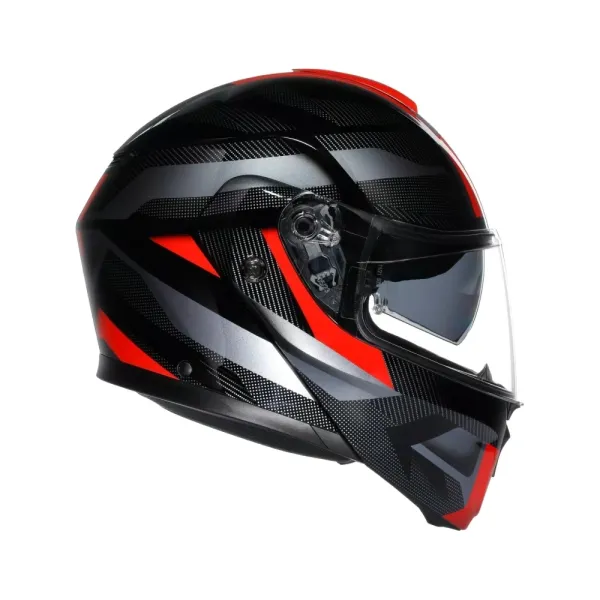 Модулярний шолом AGV Streetmodular Ledro чорний-червоний