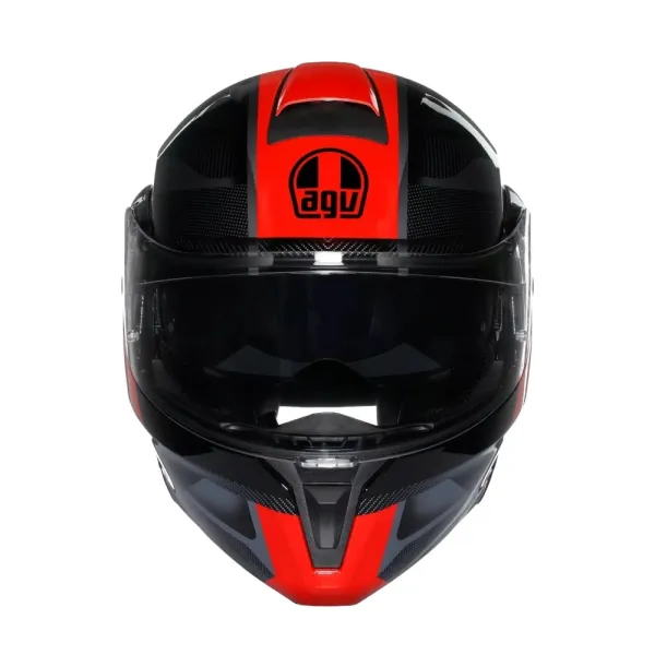 Модулярний шолом AGV Streetmodular Ledro чорний-червоний