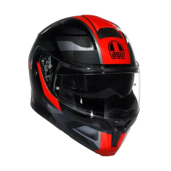 Модулярний шолом AGV Streetmodular Ledro чорний-червоний