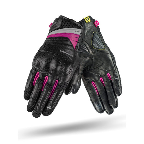Жіночі мотоциклетні рукавички Shima Rush чорні-рожеві
