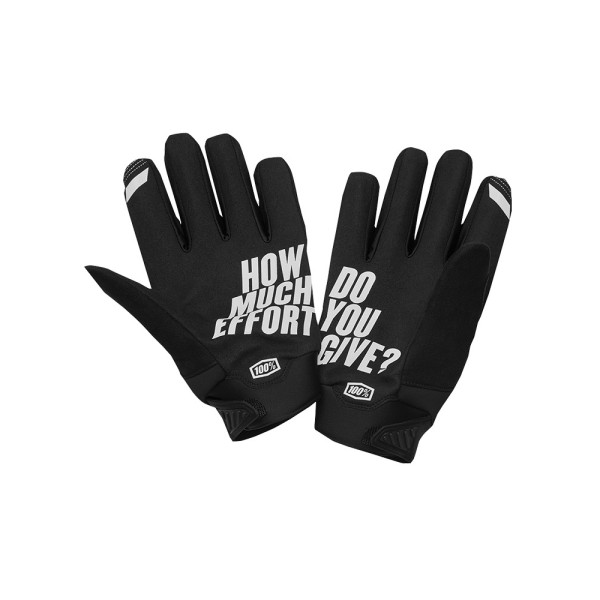 Кросові рукавички 100% Brisker чорні