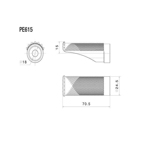 Мотоциклетні підніжки Rizoma Snake чорні без кріплення