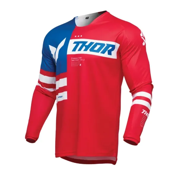 Кофта ендуро Thor Launchmode Patriot червоно-біло-синя