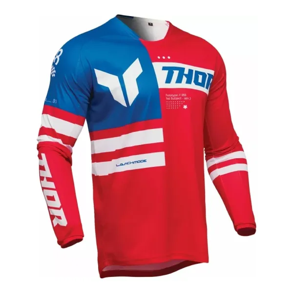 Кофта ендуро Thor Launchmode Patriot червоно-біло-синя