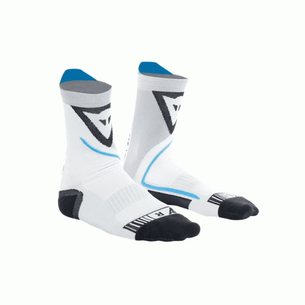 Короткі мотоциклетні шкарпетки Dainese Dry Mid біло-чорно-сині