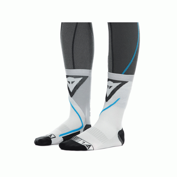 Короткі мотоциклетні шкарпетки Dainese Dry Mid біло-чорно-сині