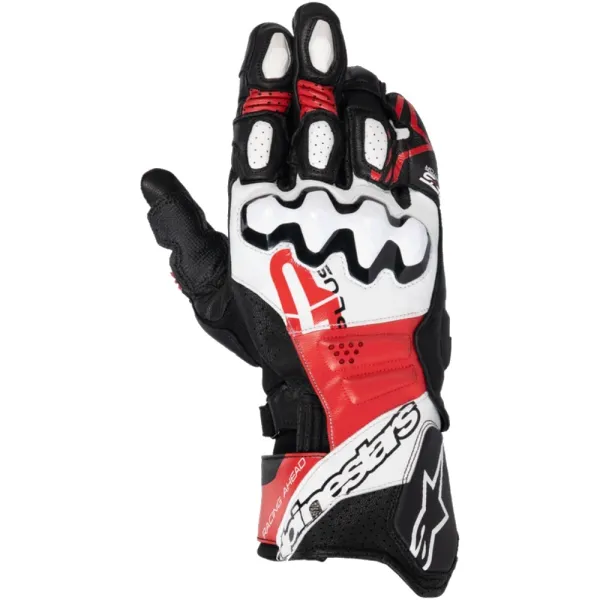 Мотокросові рукавички Alpinestars GP Plus R V3 чорні-білі-світло-червоні