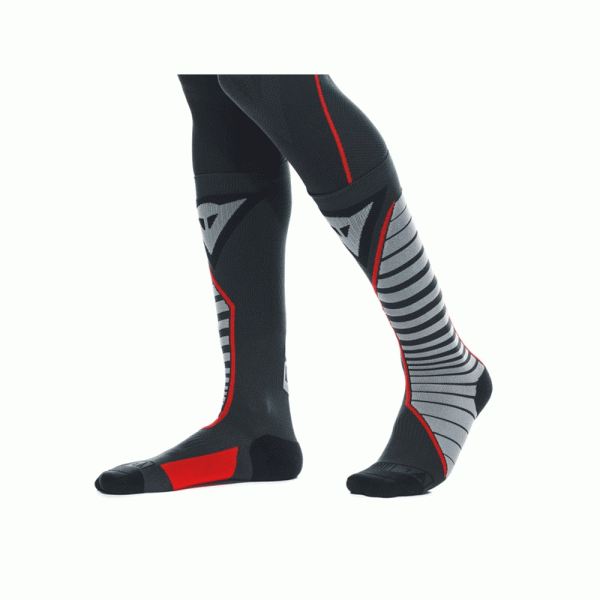Довгі мотоциклетні шкарпетки Dainese Thermo Long чорні-червоні
