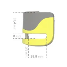 Дислок з сигналізацією Auvray B-Lock 06 Mini [діаметр: 5,5 мм] жовто-чорний
