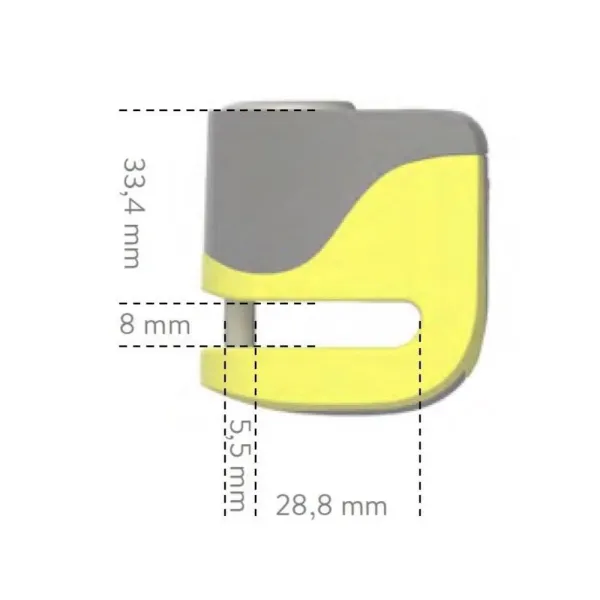 Дислок з сигналізацією Auvray B-Lock 06 Mini [діаметр: 5,5 мм] жовто-чорний