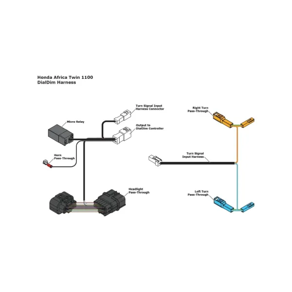 Адаптер проводки Denali DialDim plug-and-play Honda Africa Twin CRF1100L/ CRF1100L Adventure Sports ES (20-)