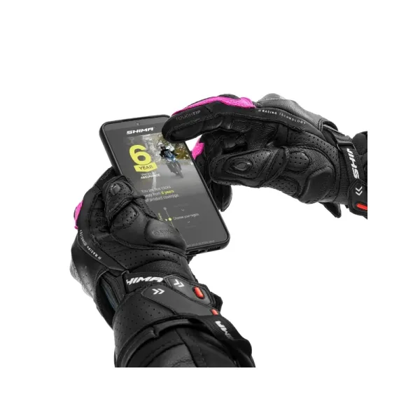 Жіночі мотоперчатки Shima RS-3 рожеві