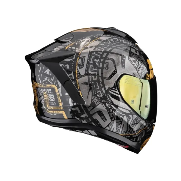 Інтегральний шолом Scorpion EXO-1500 AIR Apus чорний-сірий-золотий