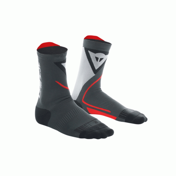 Короткі мотоциклетні шкарпетки Dainese Thermo Mid чорні-червоні
