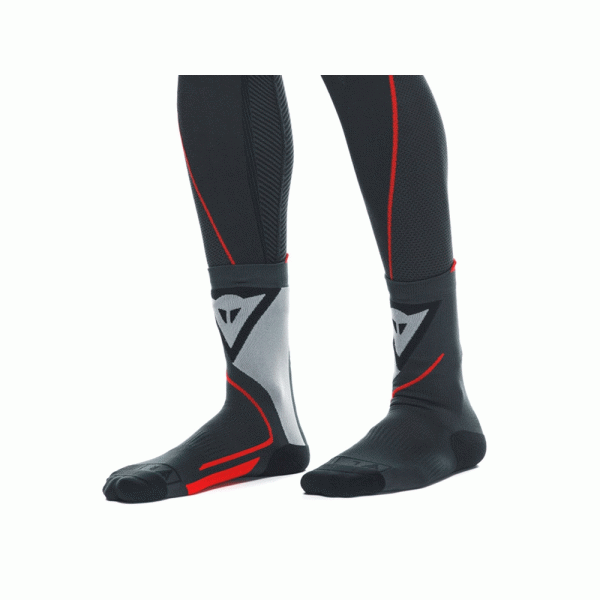 Короткі мотоциклетні шкарпетки Dainese Thermo Mid чорні-червоні
