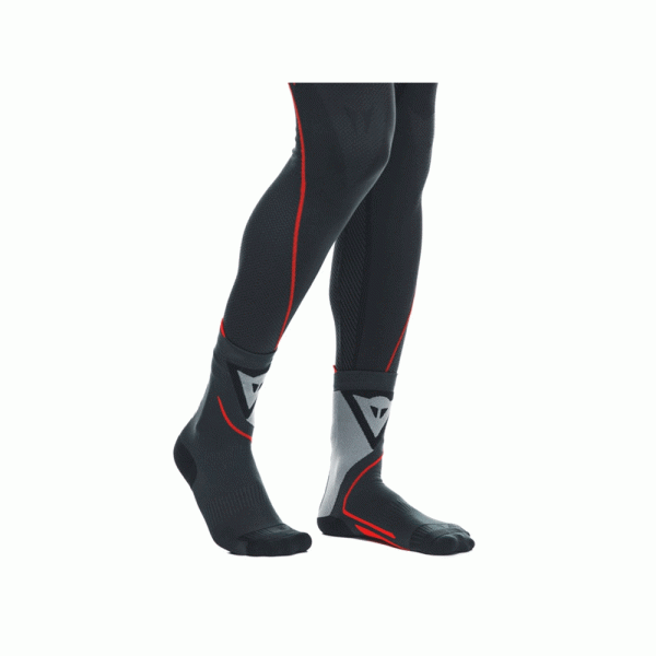 Короткі мотоциклетні шкарпетки Dainese Thermo Mid чорні-червоні