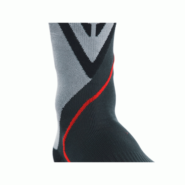 Короткі мотоциклетні шкарпетки Dainese Thermo Mid чорні-червоні