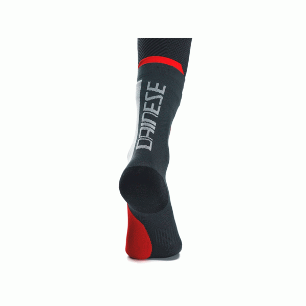 Короткі мотоциклетні шкарпетки Dainese Thermo Mid чорні-червоні