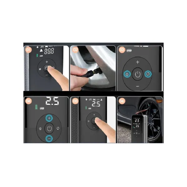 Компресор з акумулятором FreedConn з вбудованою LED-лампою