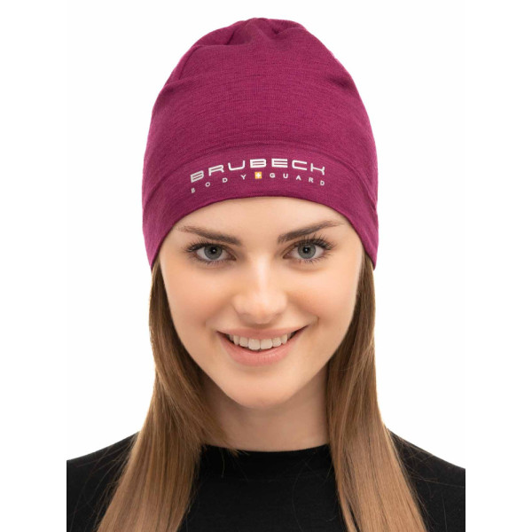 в'язана шапка Brubeck unisex фіолетова