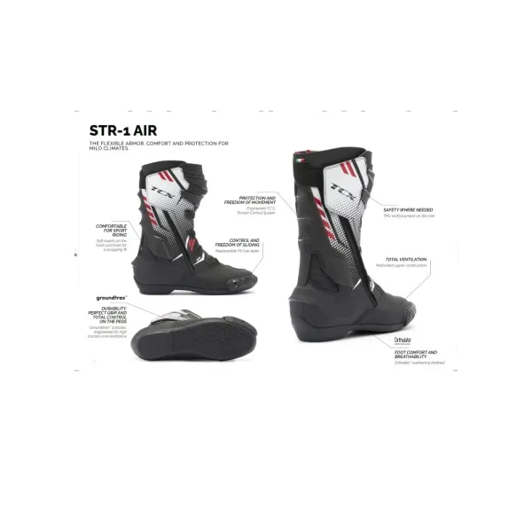 Мотоциклетні черевики TCX S-TR1 Air чорний-червоний