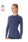 Жіноча футболка Brubeck Active Wool з довгим рукавом джинсова
