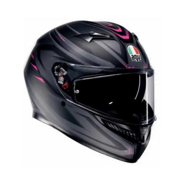 Інтегральний шолом AGV K3 Syth чорний-рожевий матовий
