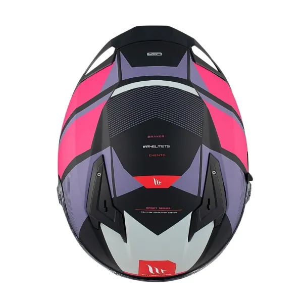 Шолом інтегральний MT Braker SV Chento чорний-рожевий матовий
