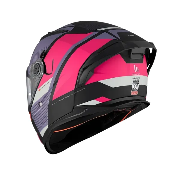 Шолом інтегральний MT Braker SV Chento чорний-рожевий матовий