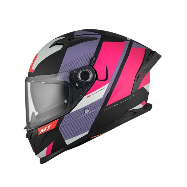 Шолом інтегральний MT Braker SV Chento чорний-рожевий матовий