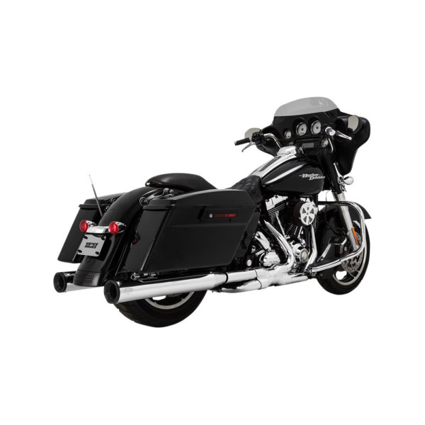 Глушники (Slip-On) Vance & Hines Eliminator 400 хром, чорні наконечники для Harley Davidson FLHT/FLHTK/FLHX/FLTRX/FLTRU/FLTRK/FLHR (рік випуску 99-16)