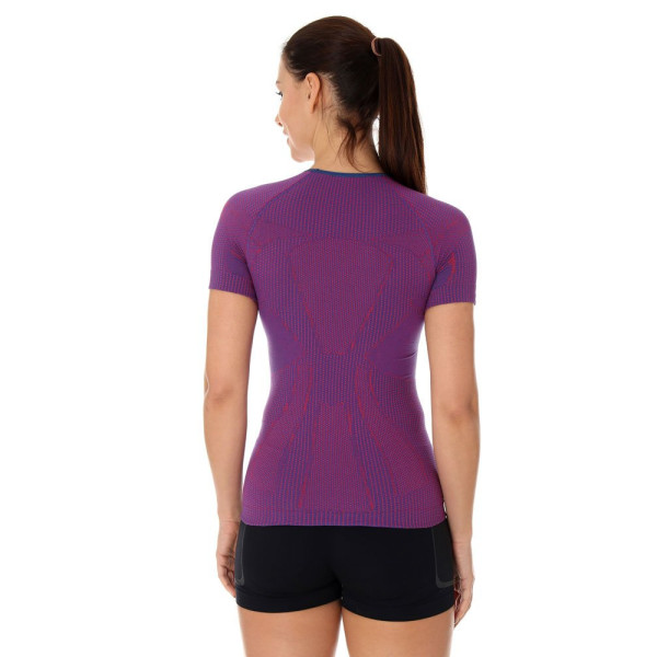 Жіноча футболка Brubeck Athletic 3D Run Pro з коротким рукавом фіолетова