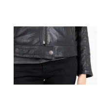 Жіноча шкіряна мотокуртка John Doe Adina чорна