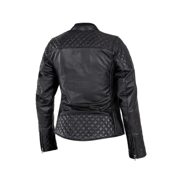 Жіноча шкіряна мотокуртка John Doe Adina чорна