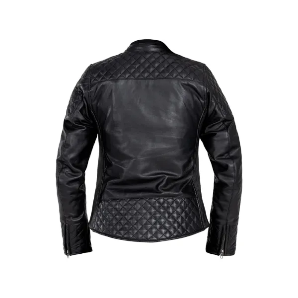 Жіноча шкіряна мотокуртка John Doe Adina чорна