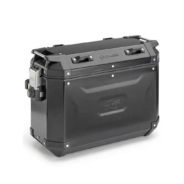 Бічний кофр Kappa K'Voyager 37 алюмінієвий, чорний [на ліву сторону; об'єм: 37 літрів]