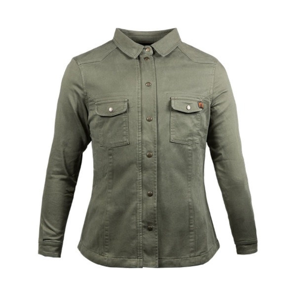Жіноча мотоциклетна сорочка John Doe Motoshirt оливкова