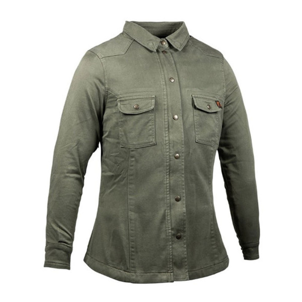 Жіноча мотоциклетна сорочка John Doe Motoshirt оливкова