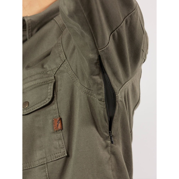 Жіноча мотоциклетна сорочка John Doe Motoshirt оливкова