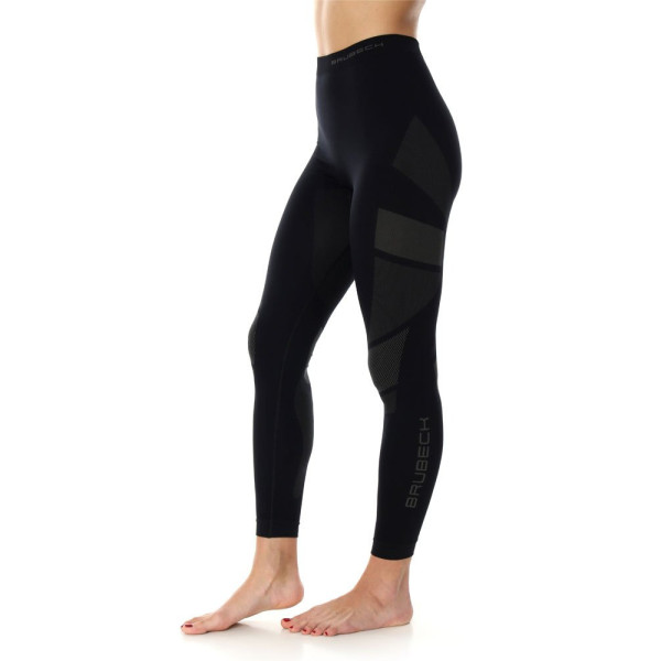 Легінси жіночі BRUBECK Dry з довгим рукавом чорнo-сірі